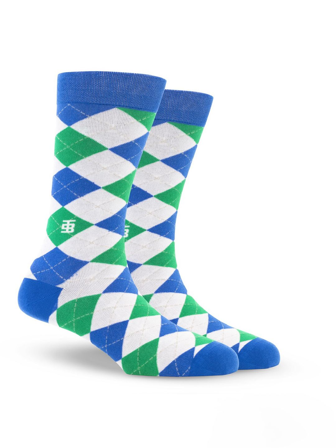 SockSoho Men Checked Cotton Calf-Length Socks-picture-32