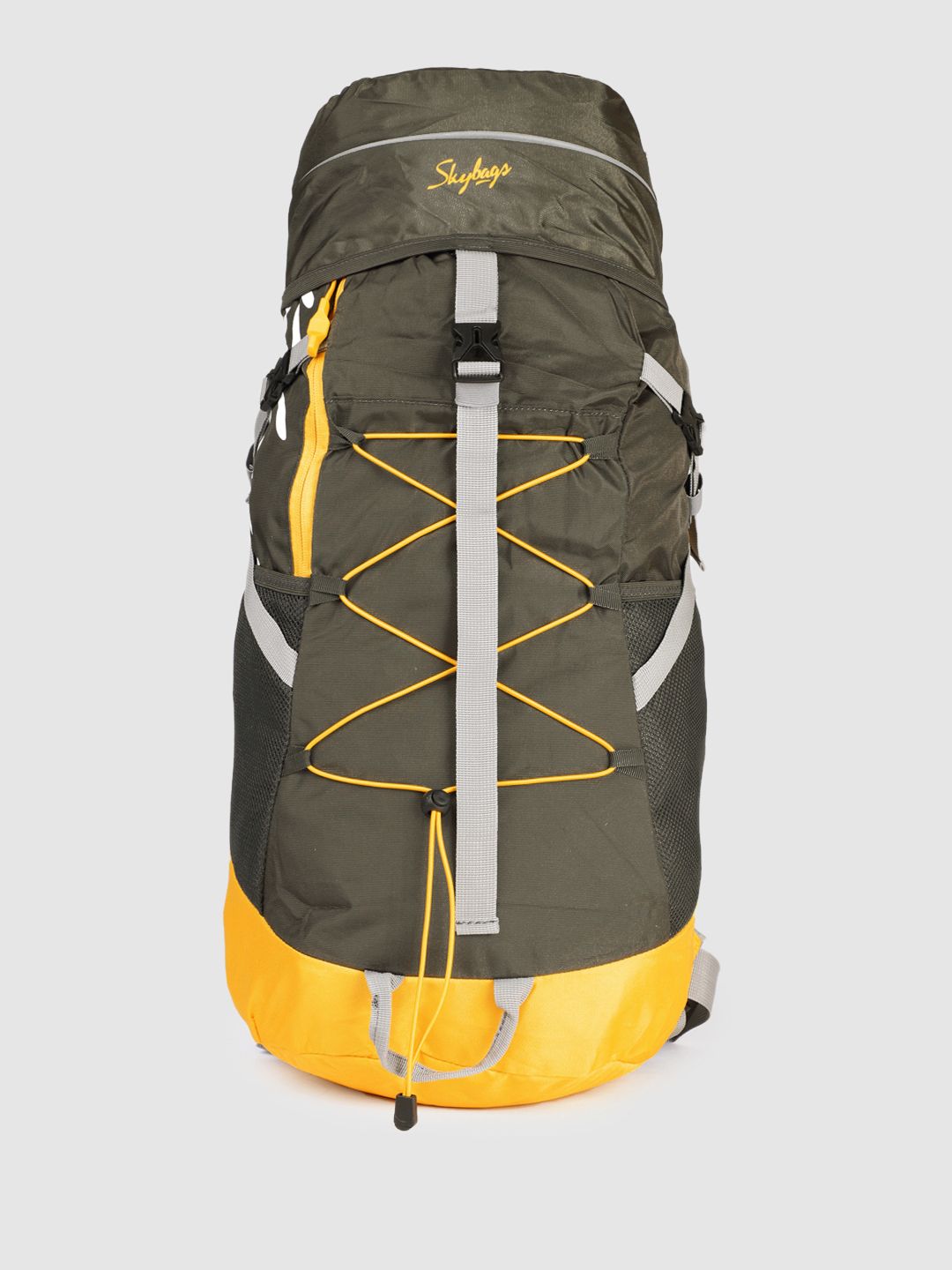 Skybags Unisex Colourblocked & Brand Logo Print Vertex Band Rucksack With Rain Cover