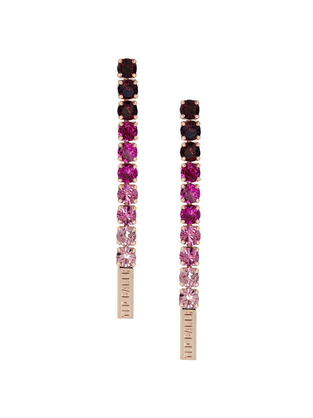 Ted Baker Rose Gold-Plated Contemporary Drop Earrings-picture-37
