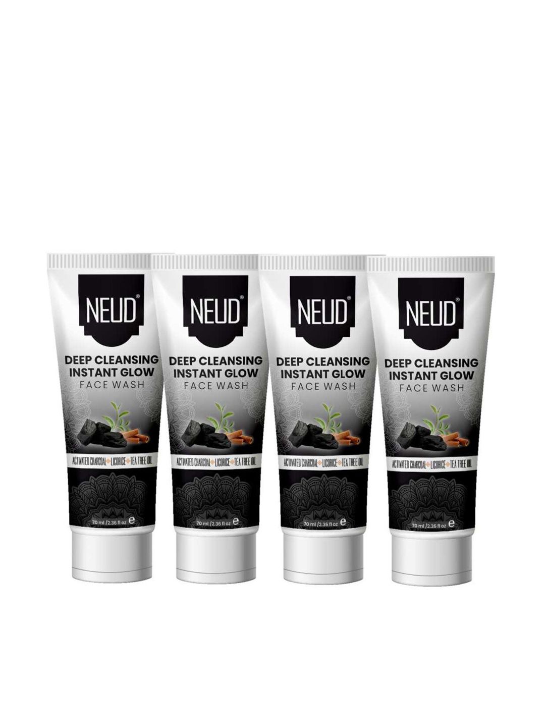 NEUD Deep Cleansing Instant Glow Set Of 4 Face Wash 70 ml Each-image-25