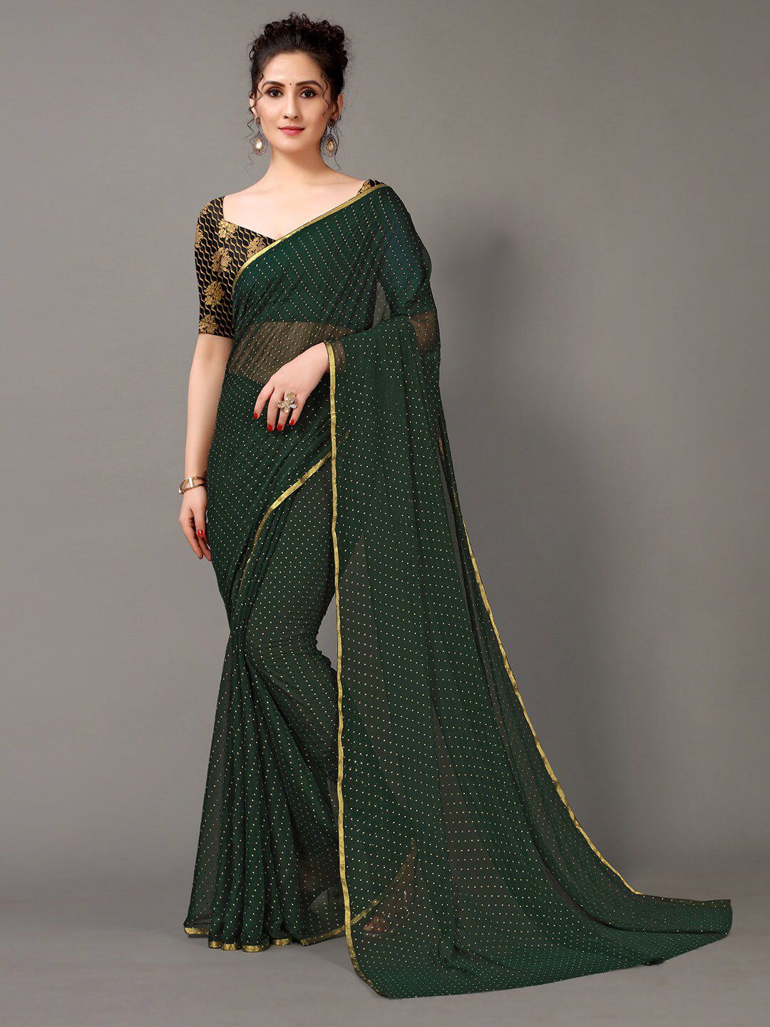 Buy Hritika Olive Sarees Online In India