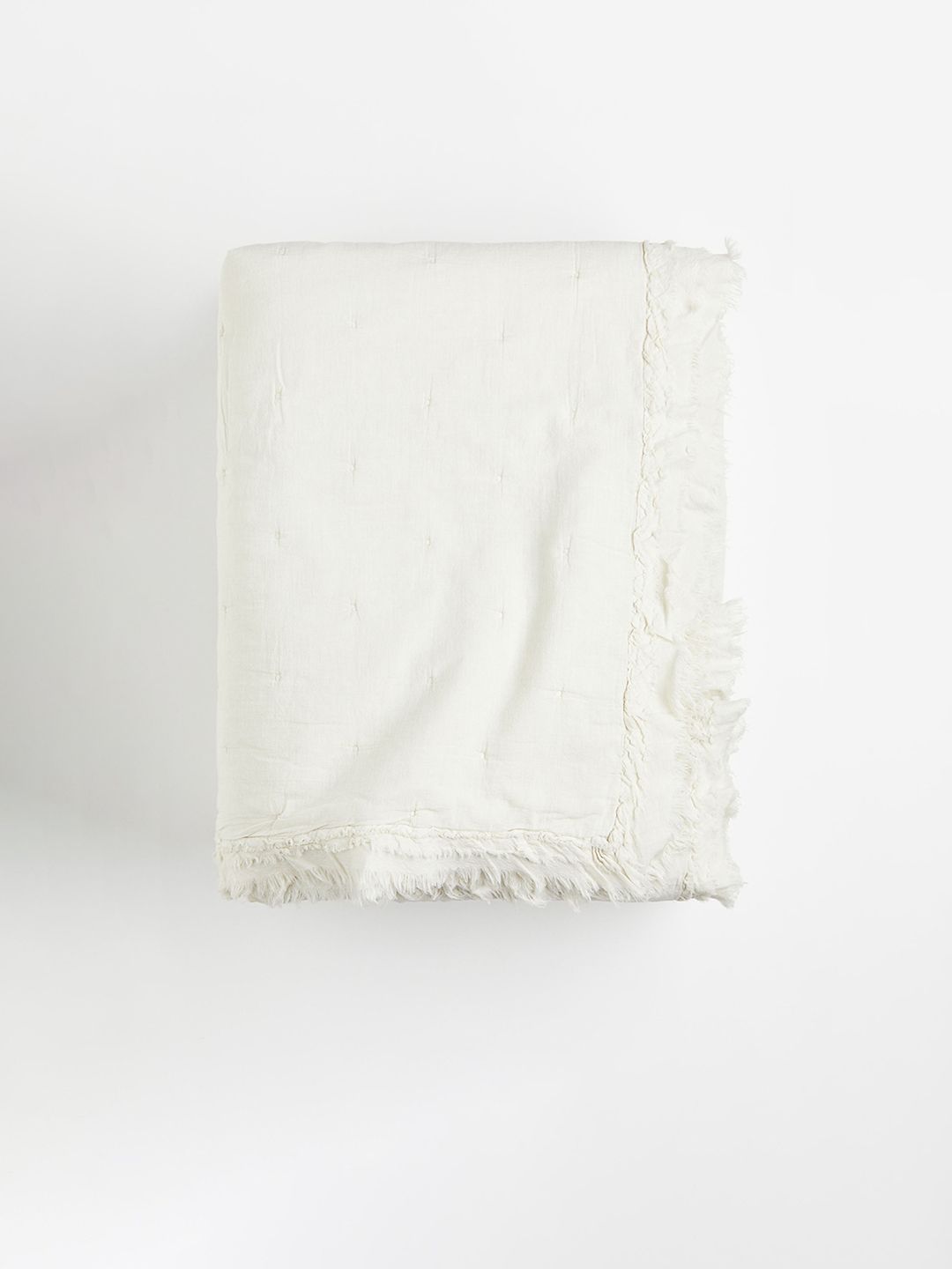 H&M Off-White Frill-Trimmed Bedspread-picture-34