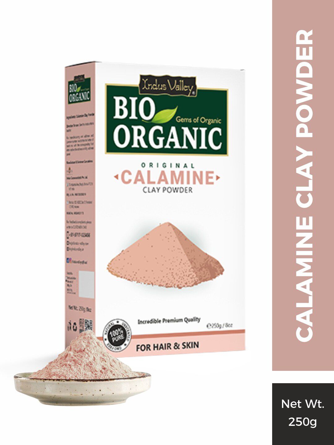 Indus Valley Bio Organic 100% Natural Calamine Clay Powder - 250g-picture-17