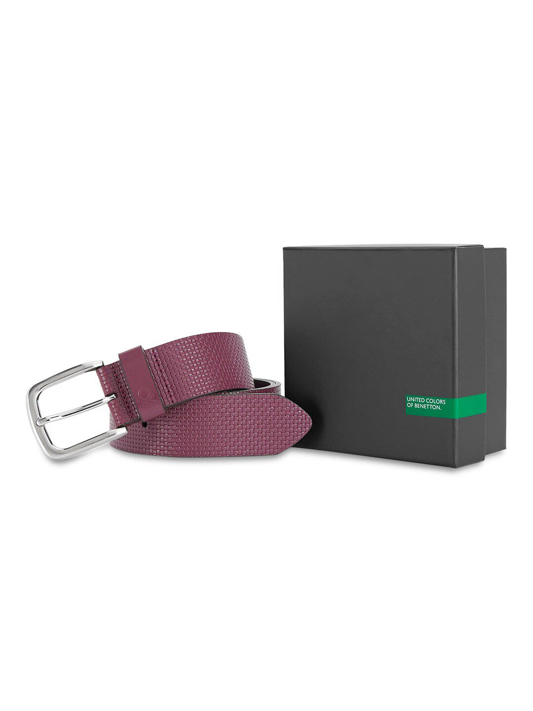 United Colors of Benetton Men Textured Leather Belt-image-24