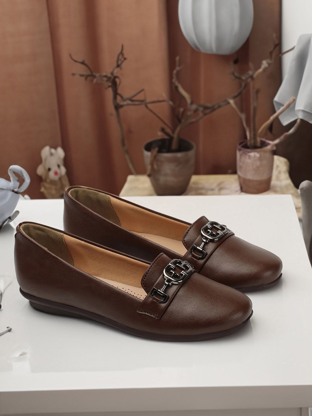 ELLE Women Buckle Detail Lightweight Loafers-picture-29