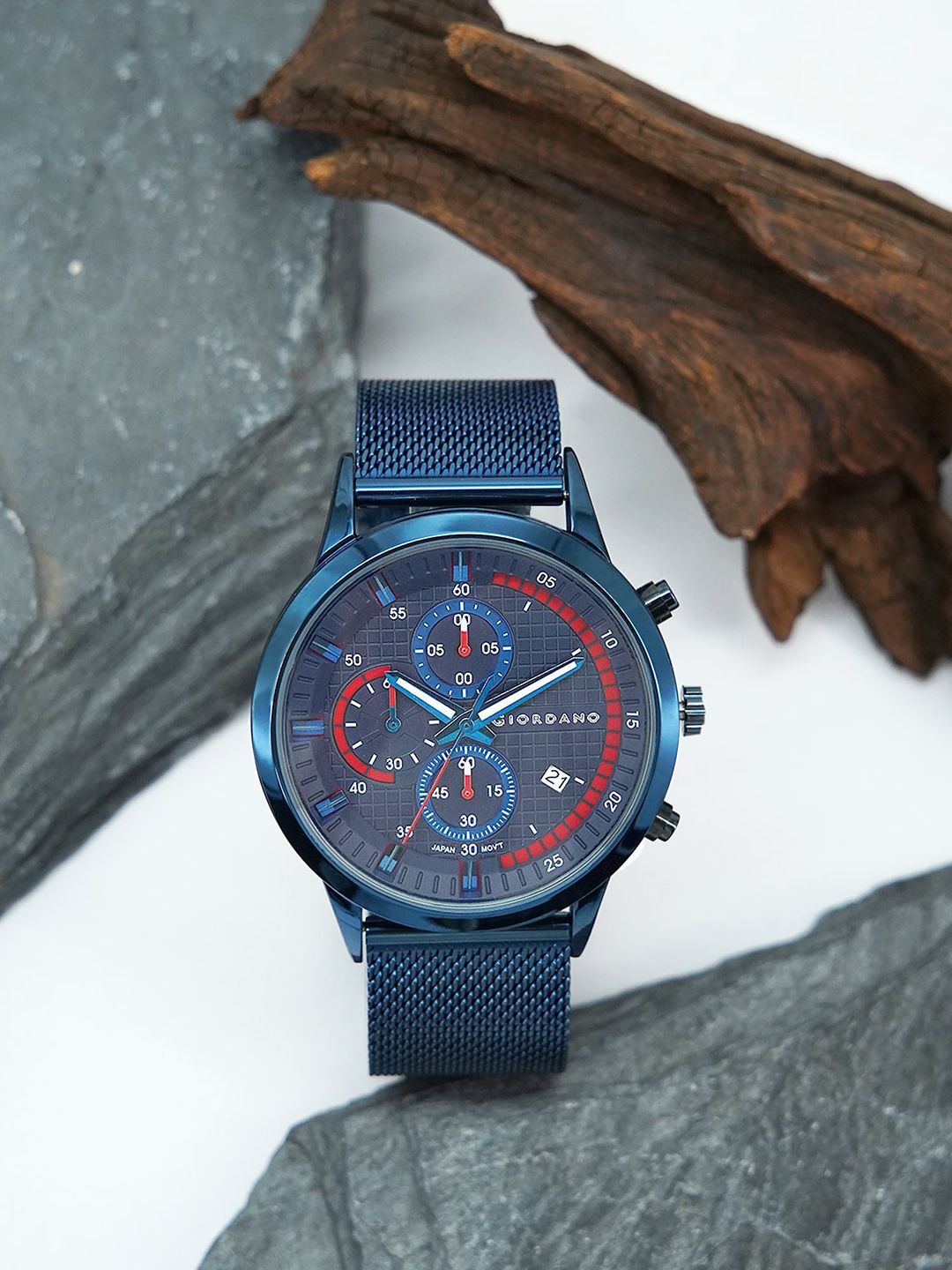 GIORDANO Men Patterned Bracelet Style Straps Analogue Watch GZ-50095-33-picture-36
