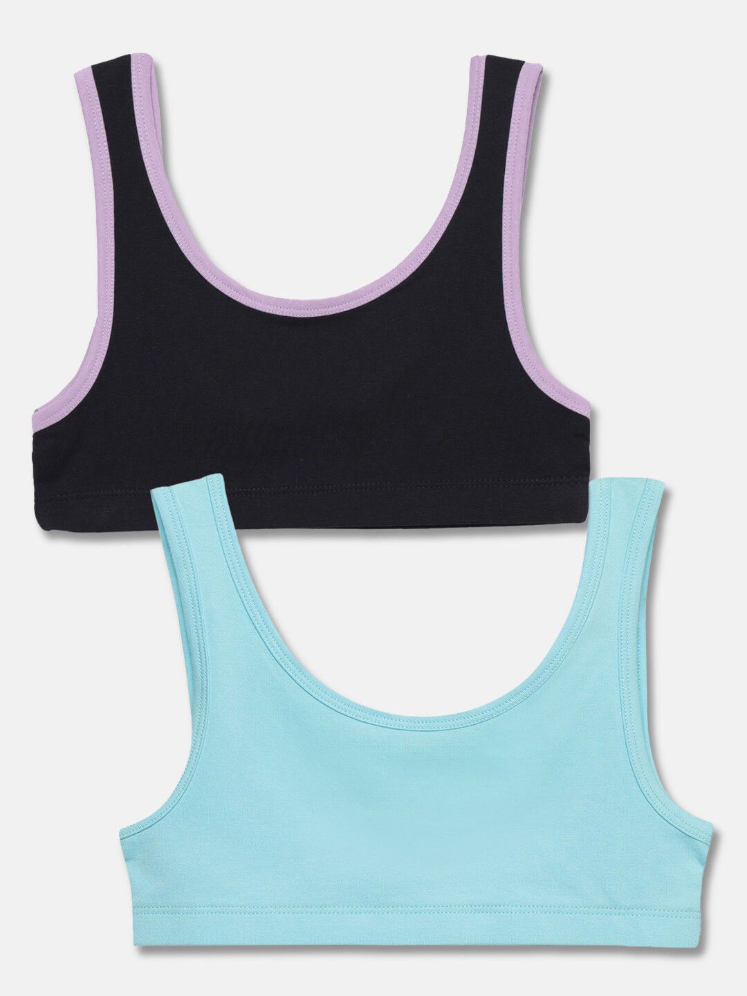 mackly Girls Pack Of 2 Full Coverage Non Padded Beginners Bra With All Day Comfort-picture-40