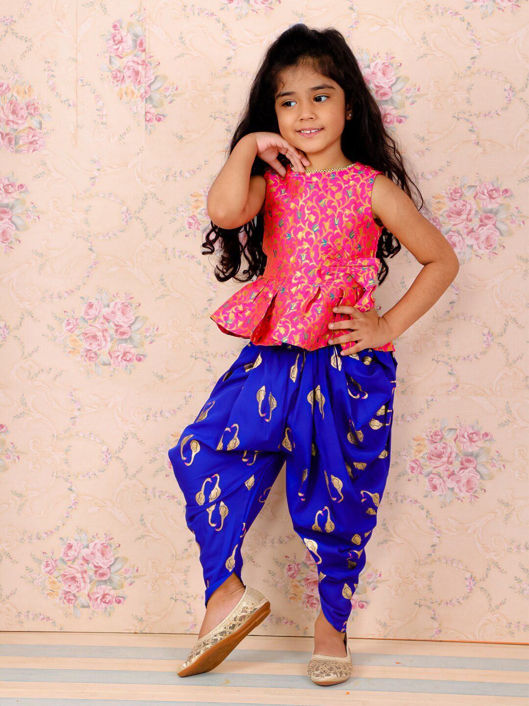 Twisha Girls Printed Top with Dhoti Pants-picture-33