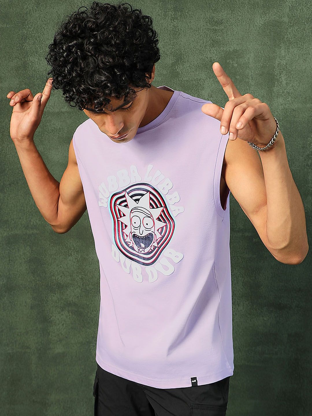 Bewakoof Graphic Printed Pure Cotton Sleeveless Boxy Fit Innerwear Vests-picture-20