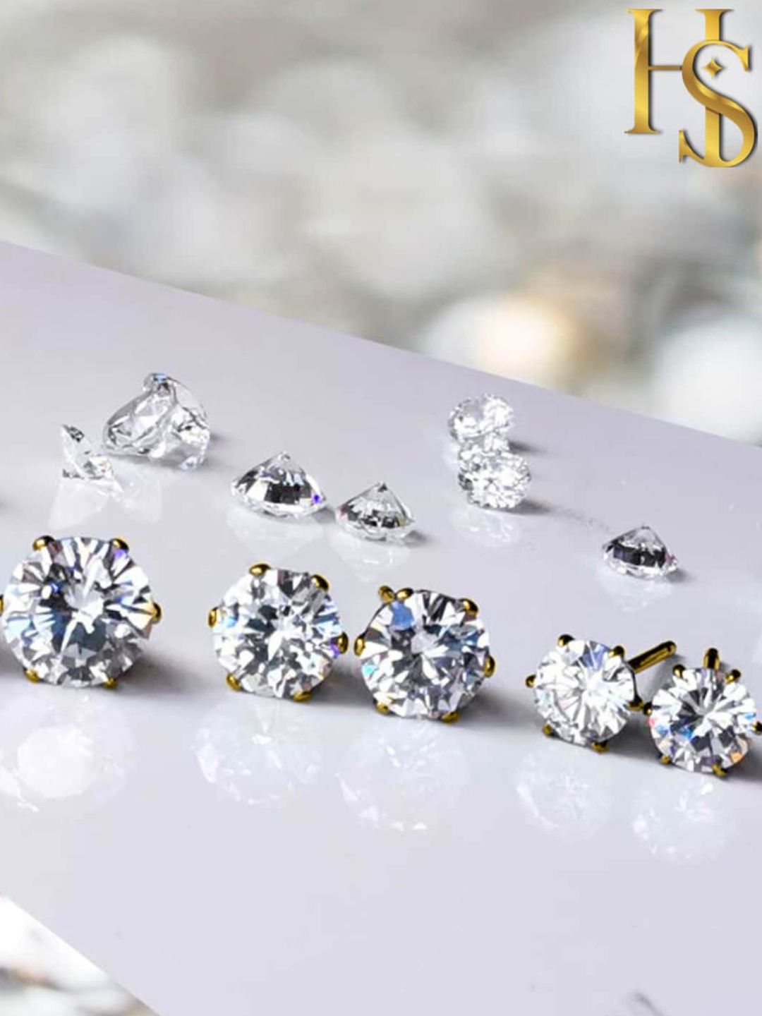 HighSpark 92.5 Sterling Silver Gold-Plated Circular Studs Earrings-picture-28