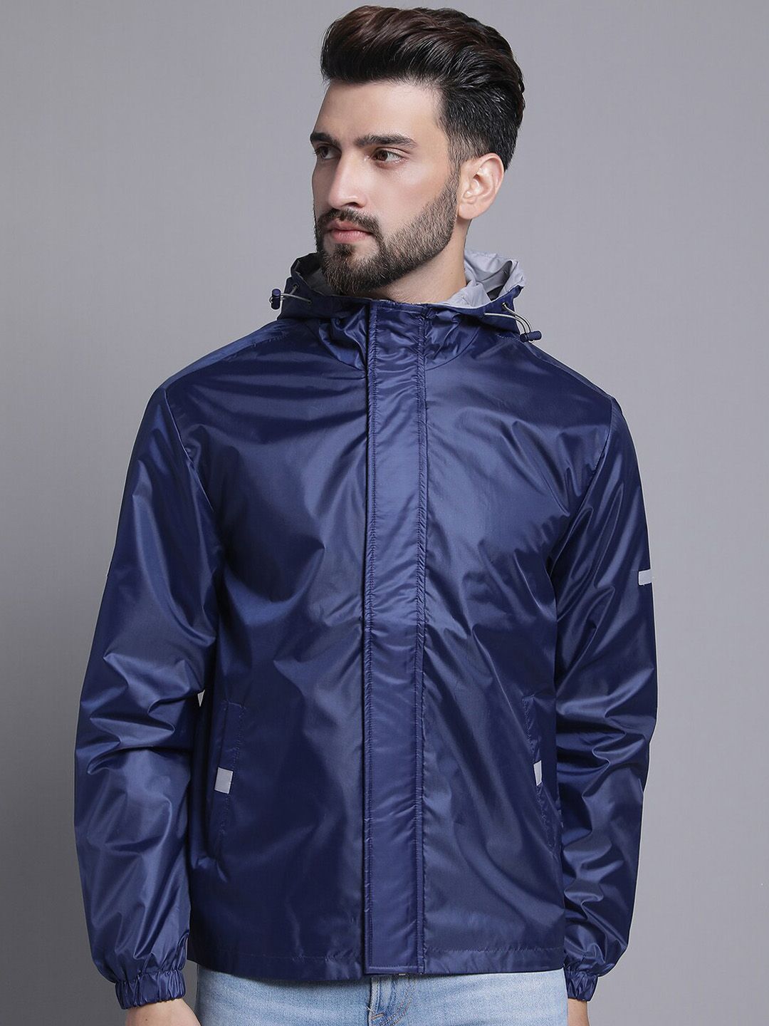 HOUSE OF VEDAS Hooded Waterproof Rain Jacket-image-21
