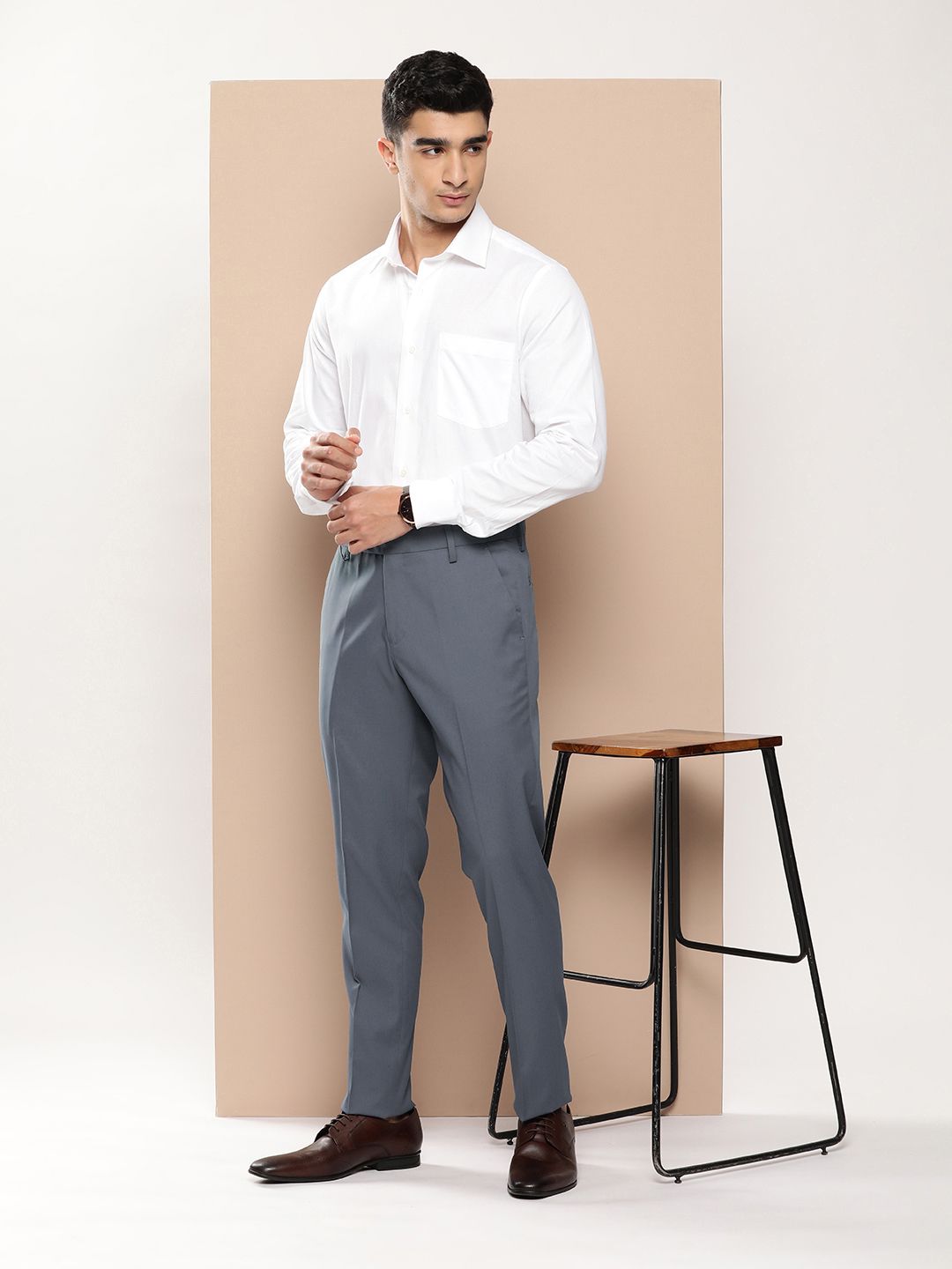 encore by INVICTUS Men Mid Rise Semi Formal Trousers-picture-15