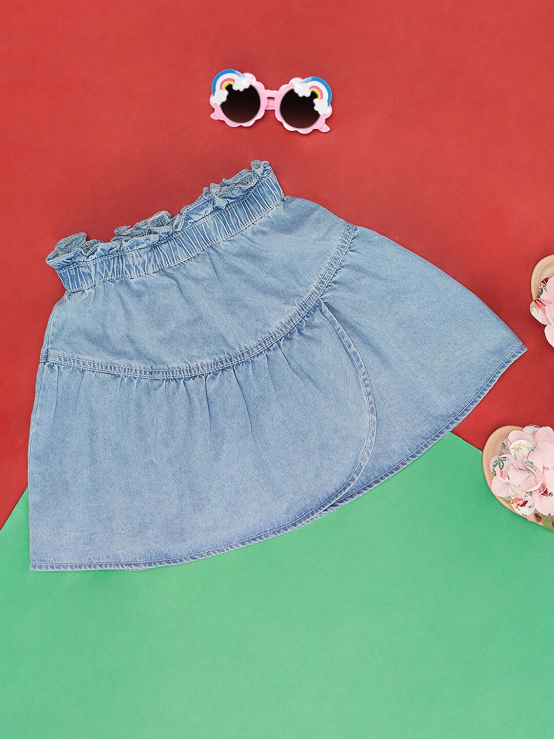 Pantaloons Junior Girls Cotton Flared Skirts-image-42