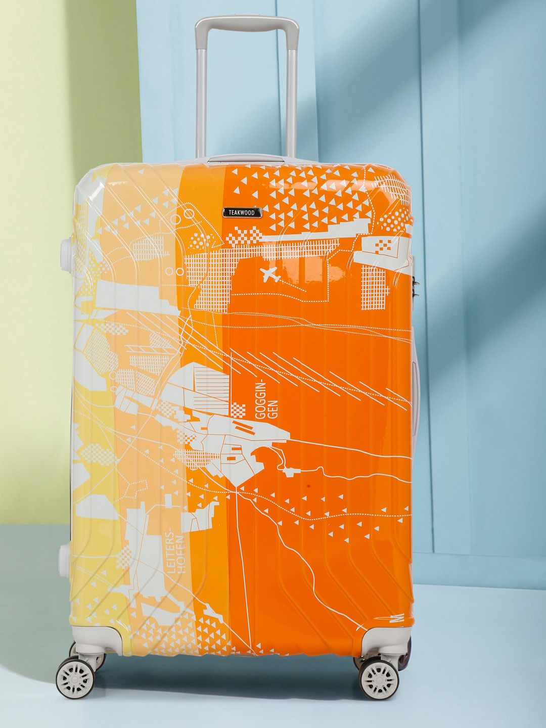 Teakwood Leathers Printed 360 Degree Rotation Hard Large Trolley Bag- 95.5 L-picture-20
