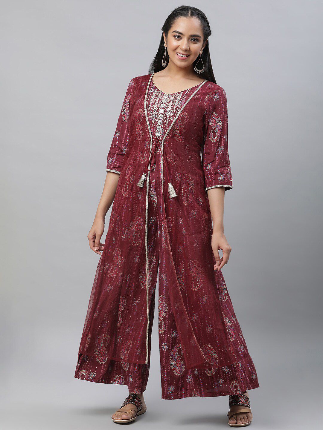 AURELIA Ethnic Motifs Printed Basic Jumpsuit-picture-14