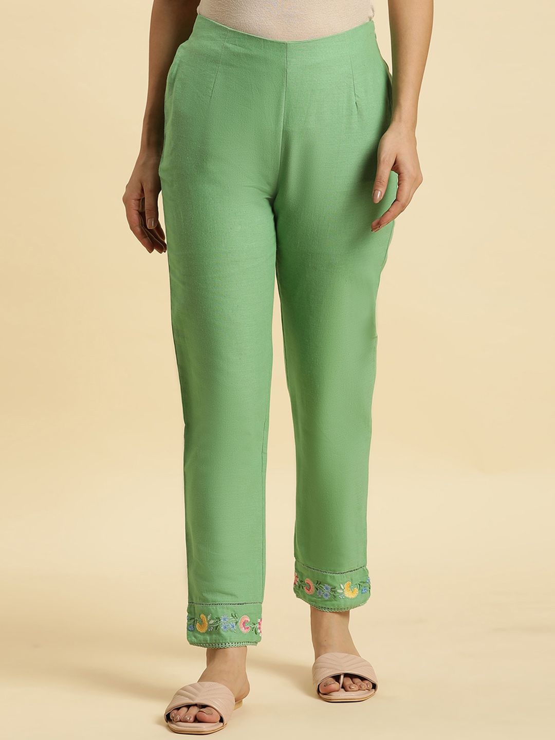 W Women Mid-Rise Slim Fit Trousers-picture-42