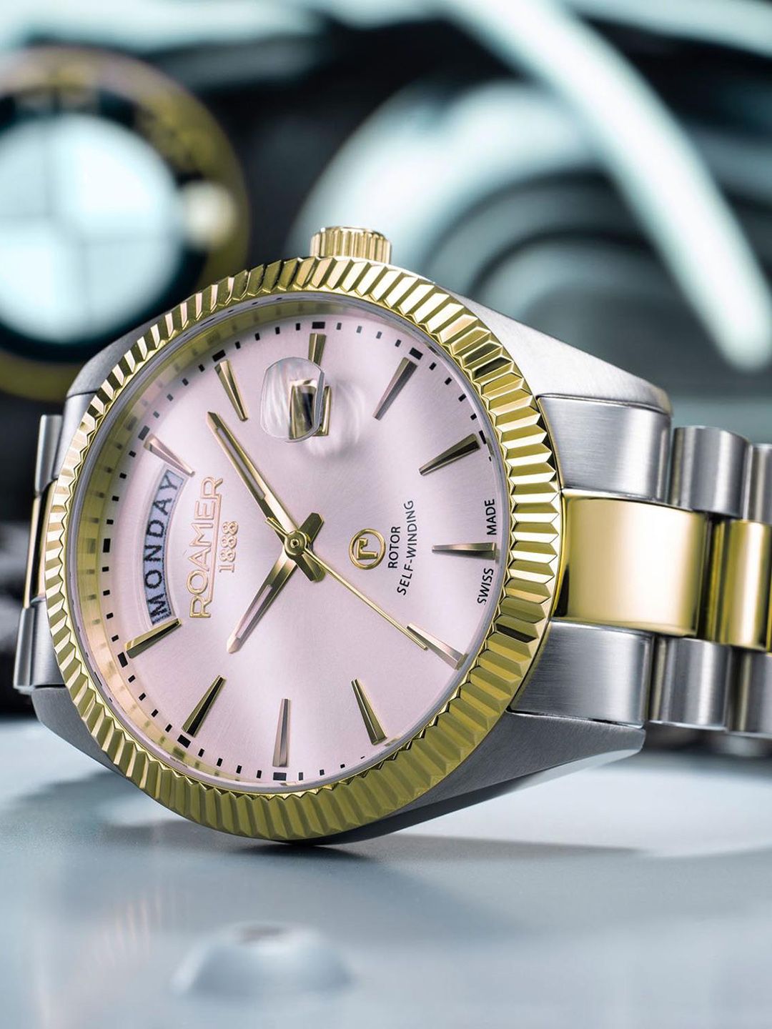 ROAMER Men Bracelet Style Straps Analogue Mechanical Motion Powered Watch 981662 48 15 90-picture-47