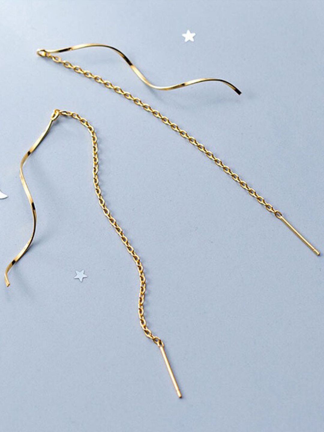 MYKI Gold-Toned Contemporary Drop Earrings-picture-21
