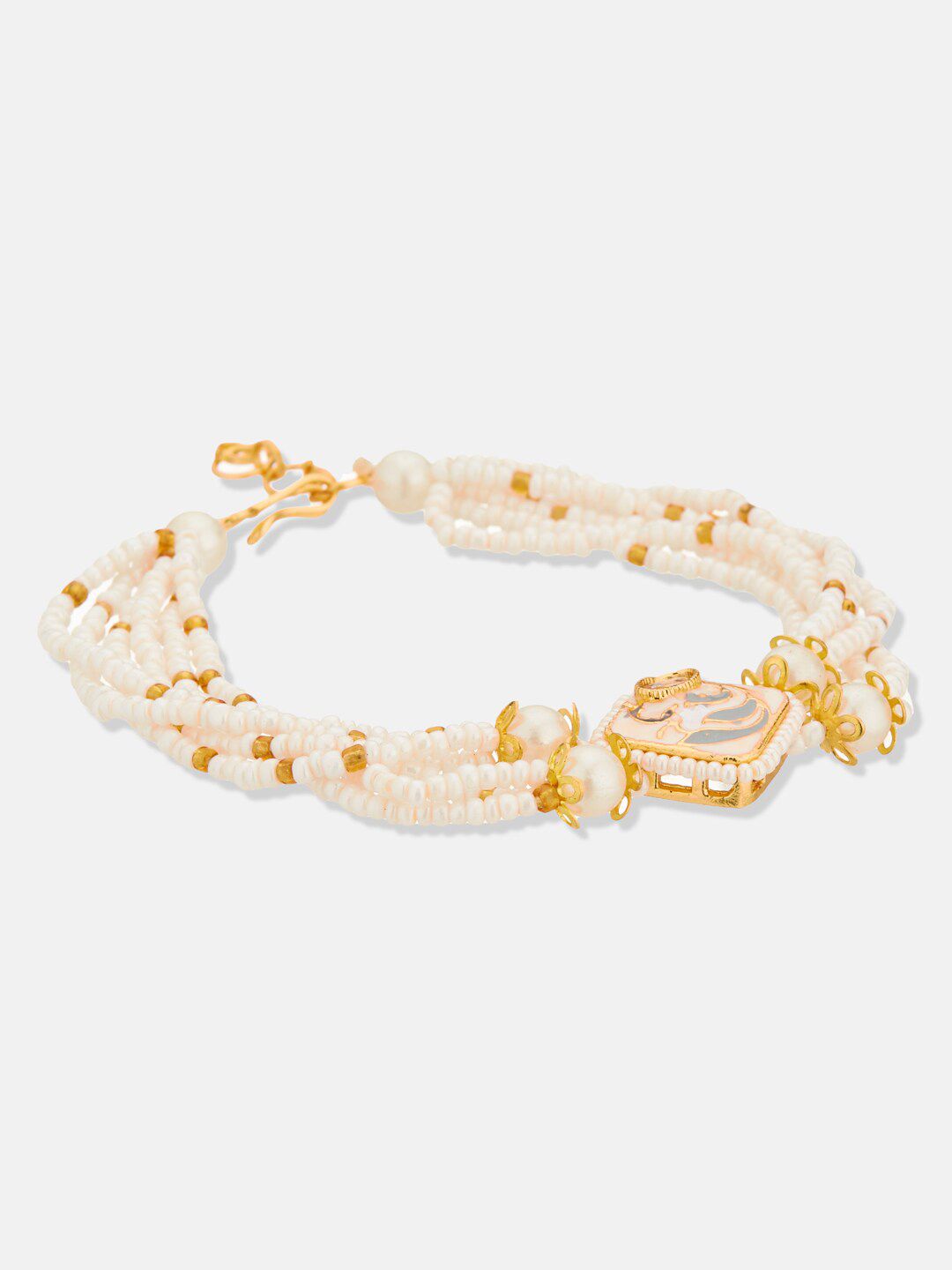 ATIBELLE Gold-Plated Bedded Wraparound Bracelet