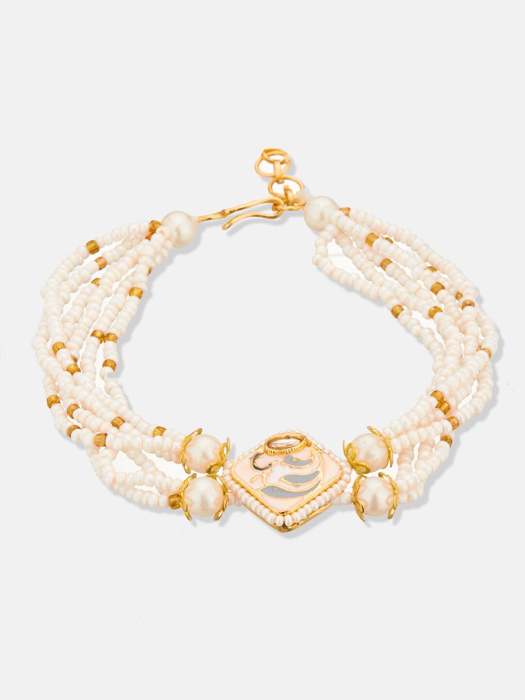 ATIBELLE Gold-Plated Bedded Wraparound Bracelet