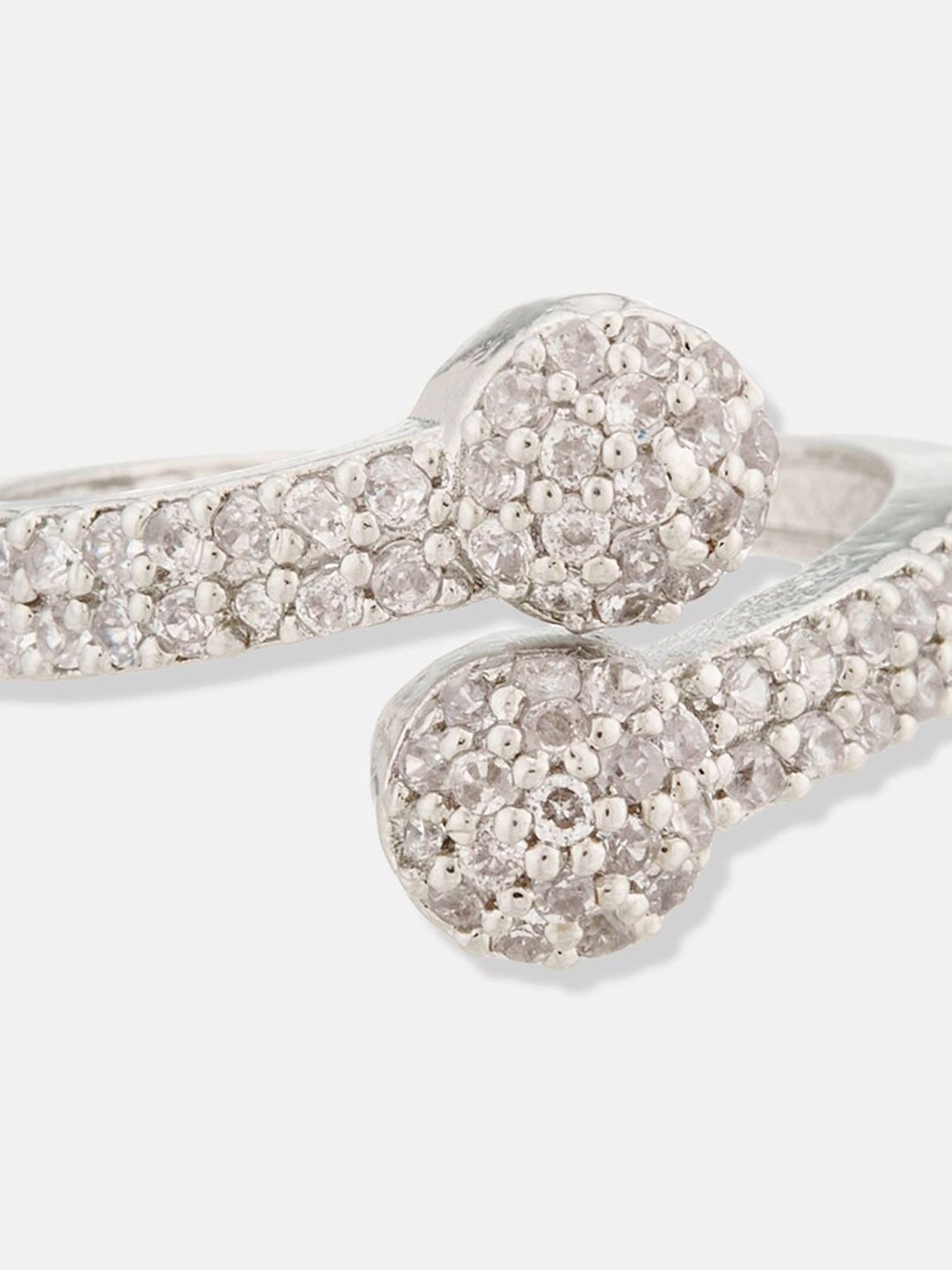ATIBELLE Rhodium Plated Finger Ring