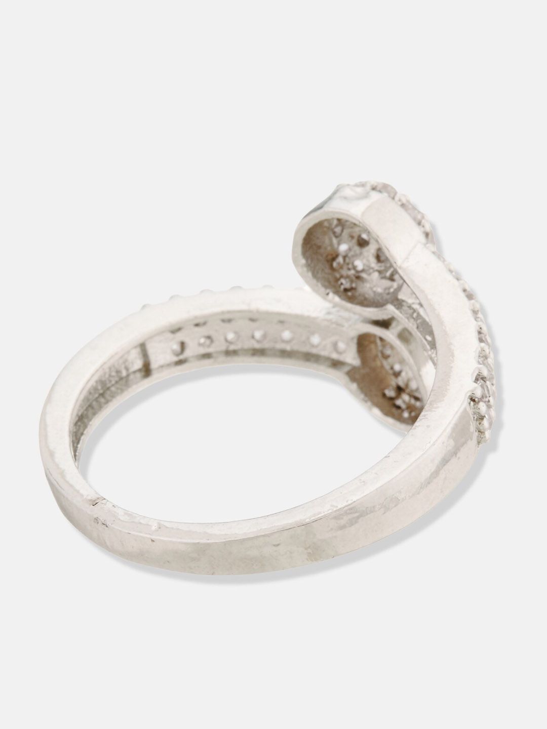 ATIBELLE Rhodium Plated Finger Ring