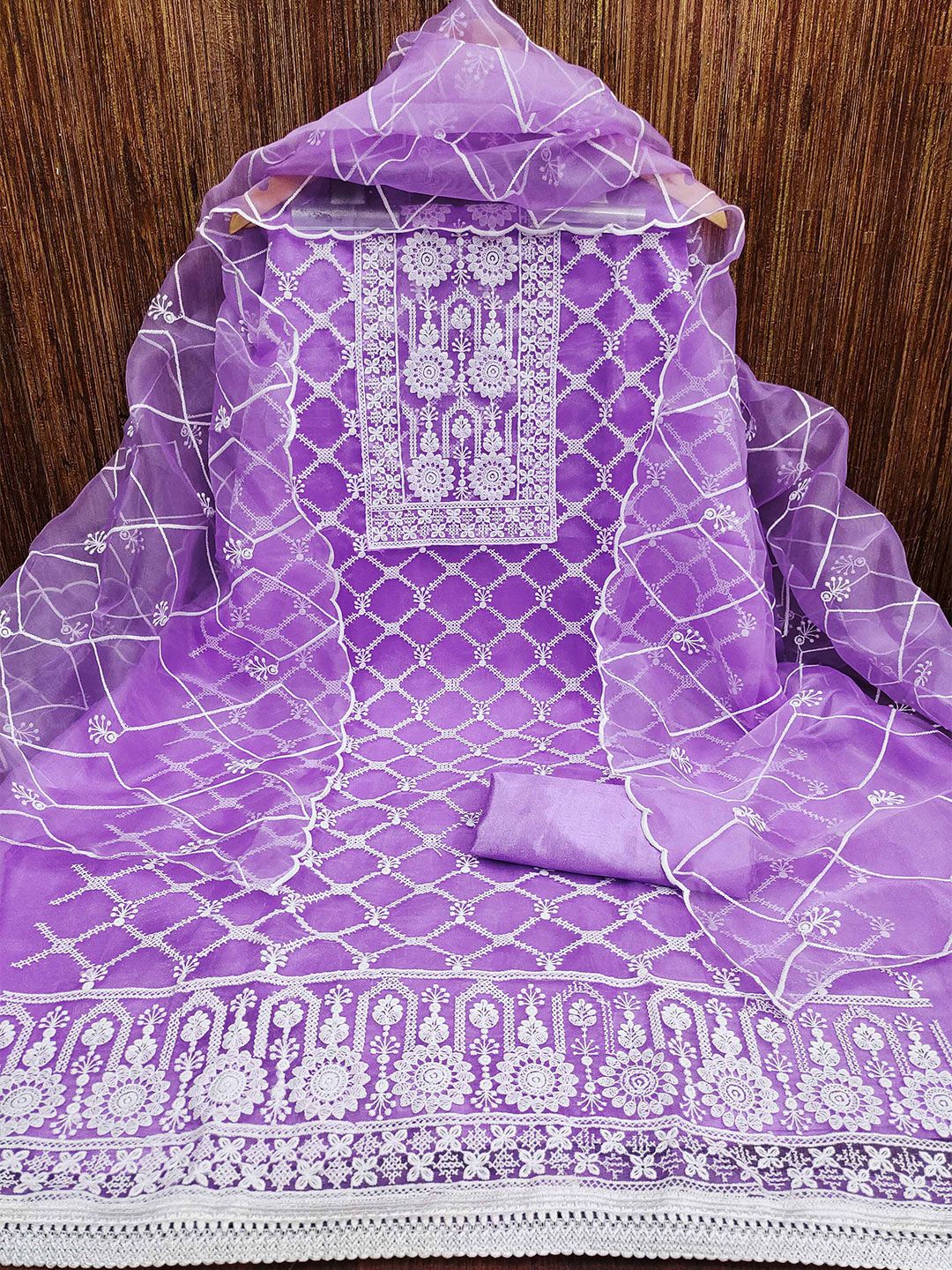 MANVAA Ethnic Motifs Embroidered Unstitched Dress Material-picture-35