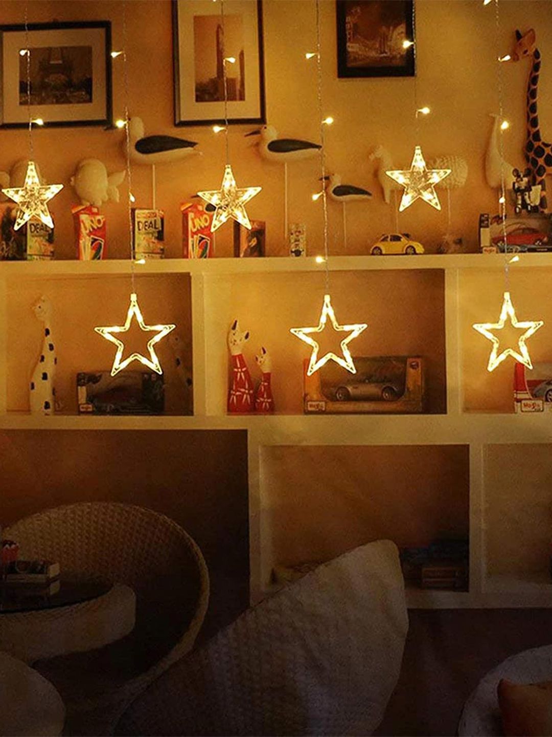 Homesake Yellow 12 Stars String Light with 8 Flashing Mode-picture-13