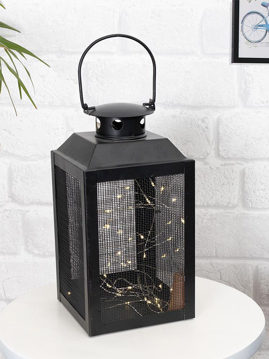 Homesake Black Iron Lantern & Candle Tealight String Lights-picture-58