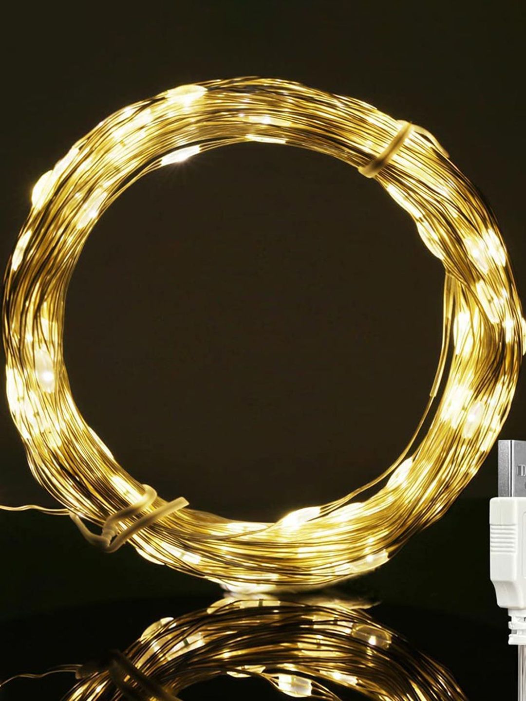 Homesake Yellow 2 Pieces Copper 100 LED Waterproof String Lights-image-3
