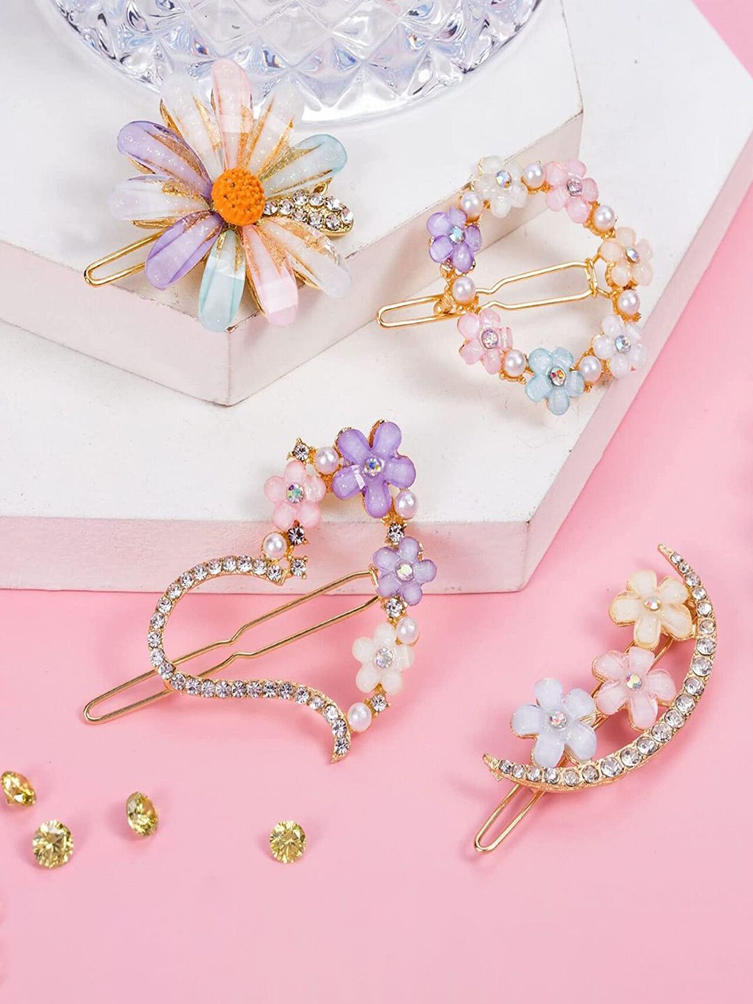 ANNA CREATIONS Set of 8 Embellished Bobby Pins-image-46
