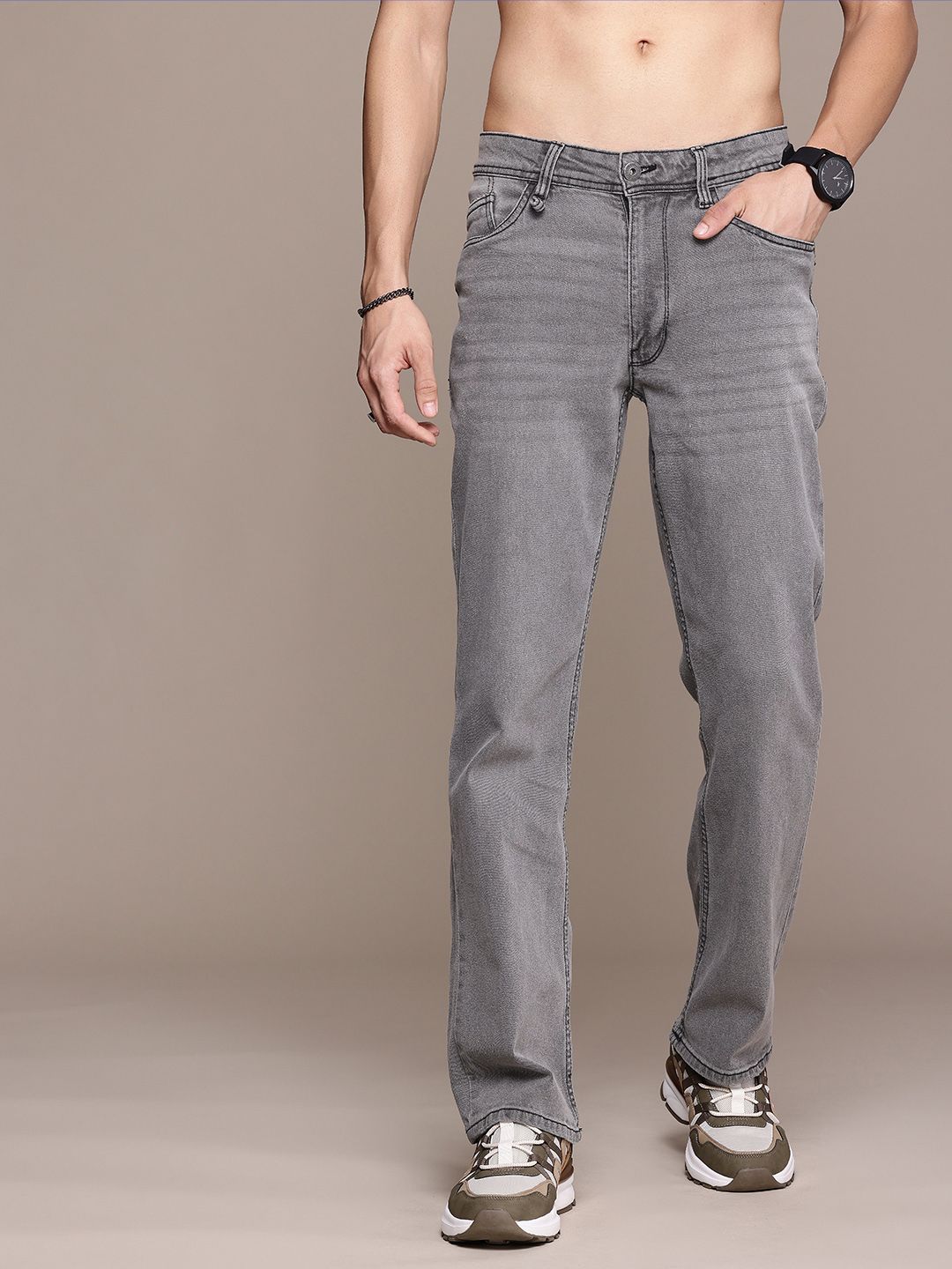The Roadster Life Co. Men Bootcut Light Fade Stretchable Jeans-picture-40