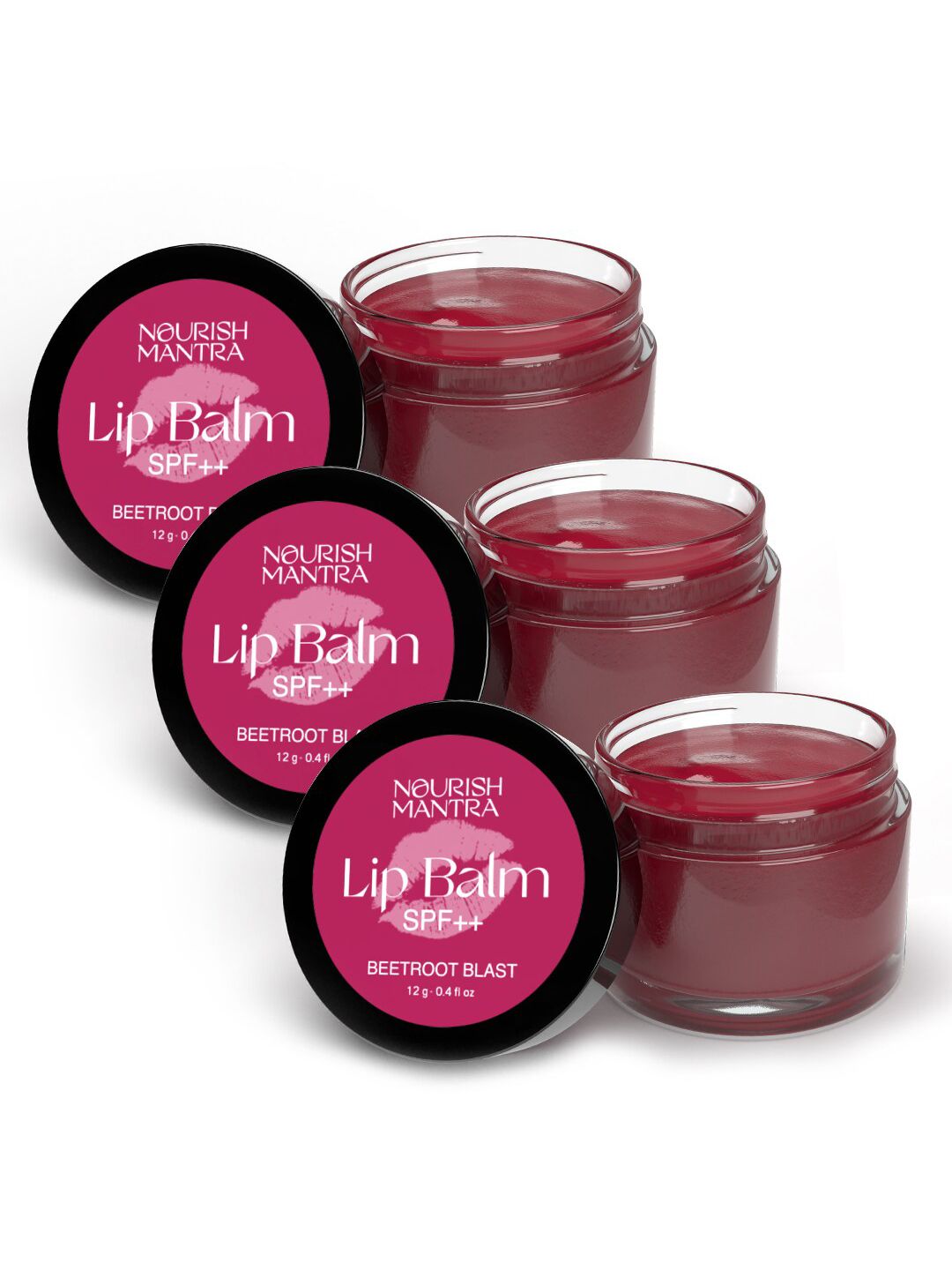 Nourish Mantra Set of 3 Beetroot Blast SPF++ Lip Balm - 12 g each-picture-13