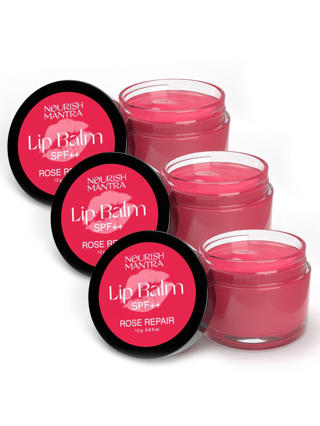 Nourish Mantra Set of 3 Rose Repair SPF++ Lip Balm - 12 g each-image-22