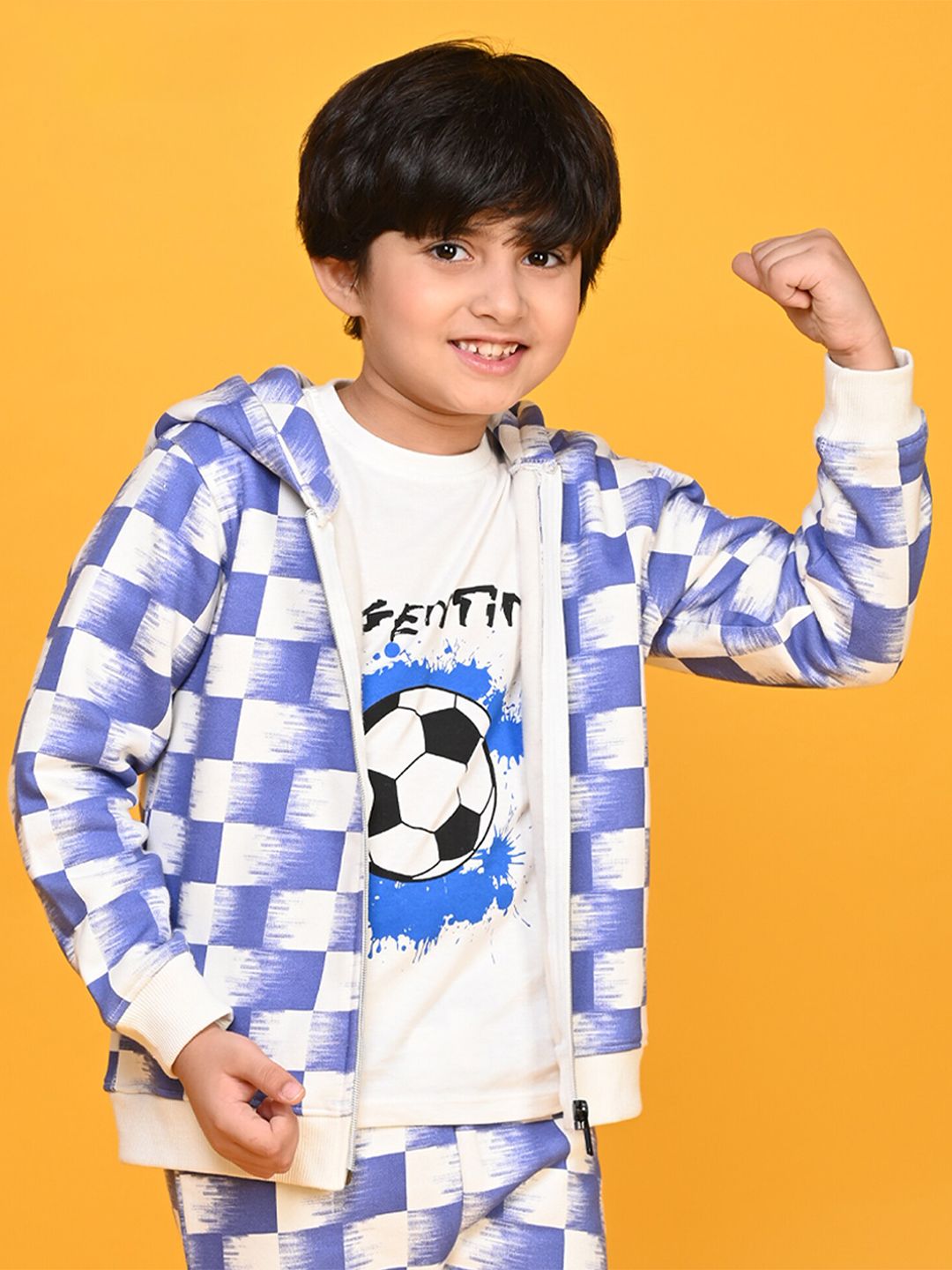 Anthrilo Boys Geometric Printed Hooded Sweatshirt-picture-38