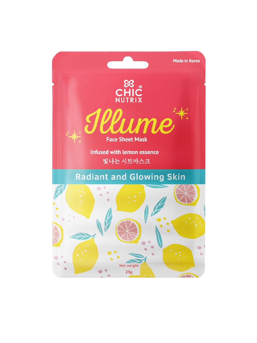 CHICNUTRIX Illume Radiant & Skin Glowing Face Sheet Mask With Lemon Essence-23g-image-22
