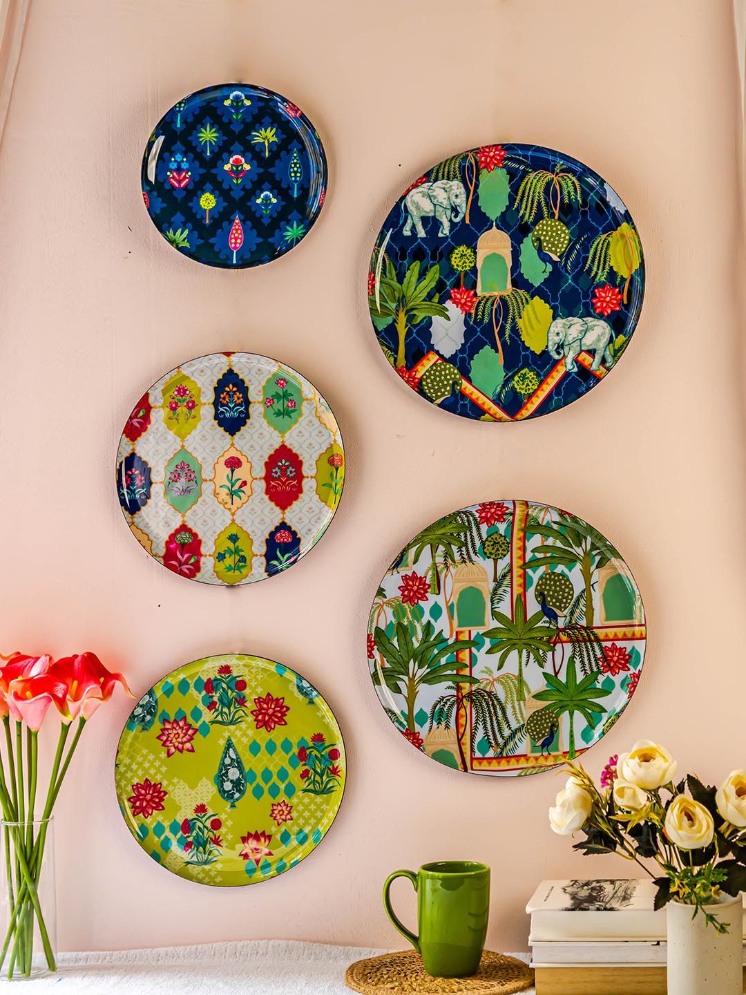 RITUALISTIC Set of 5 Jaipur Home Decorative Wall Plates