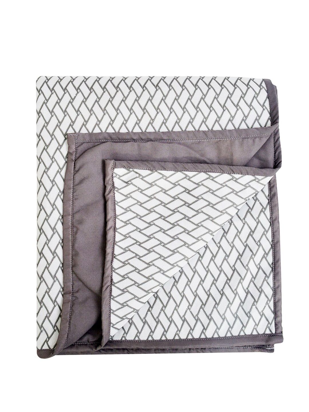 Adbeni Kids Grey & White Printed Waterproof Mattress Protector-picture-28