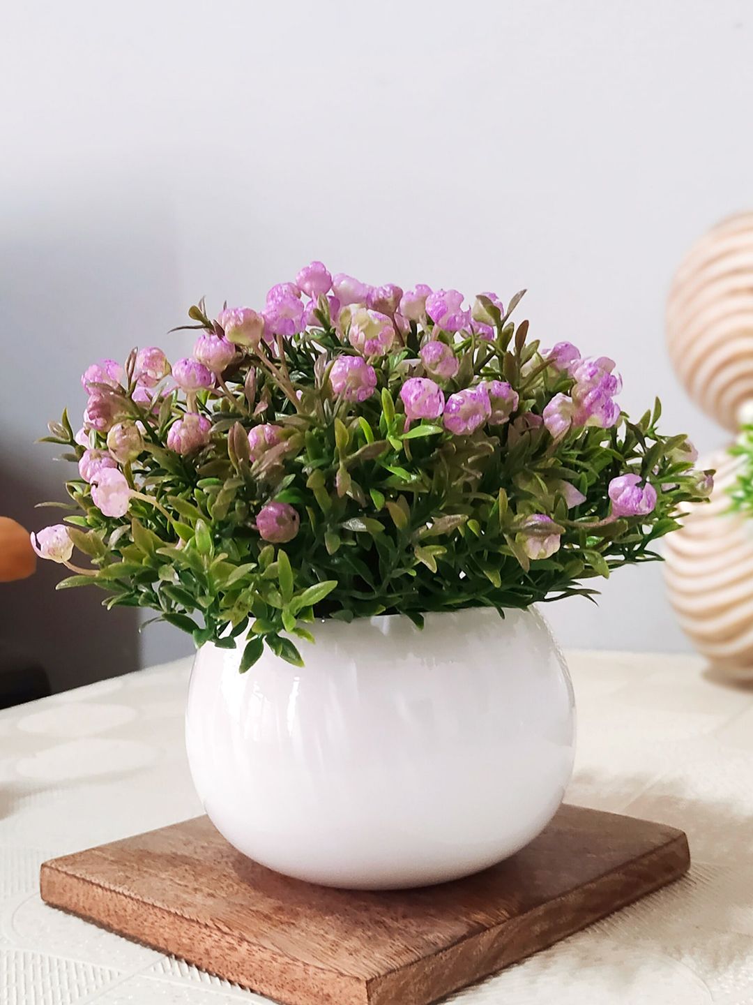 Homesake Purple 2 Pieces Artificial Flowers With Pot-picture-10