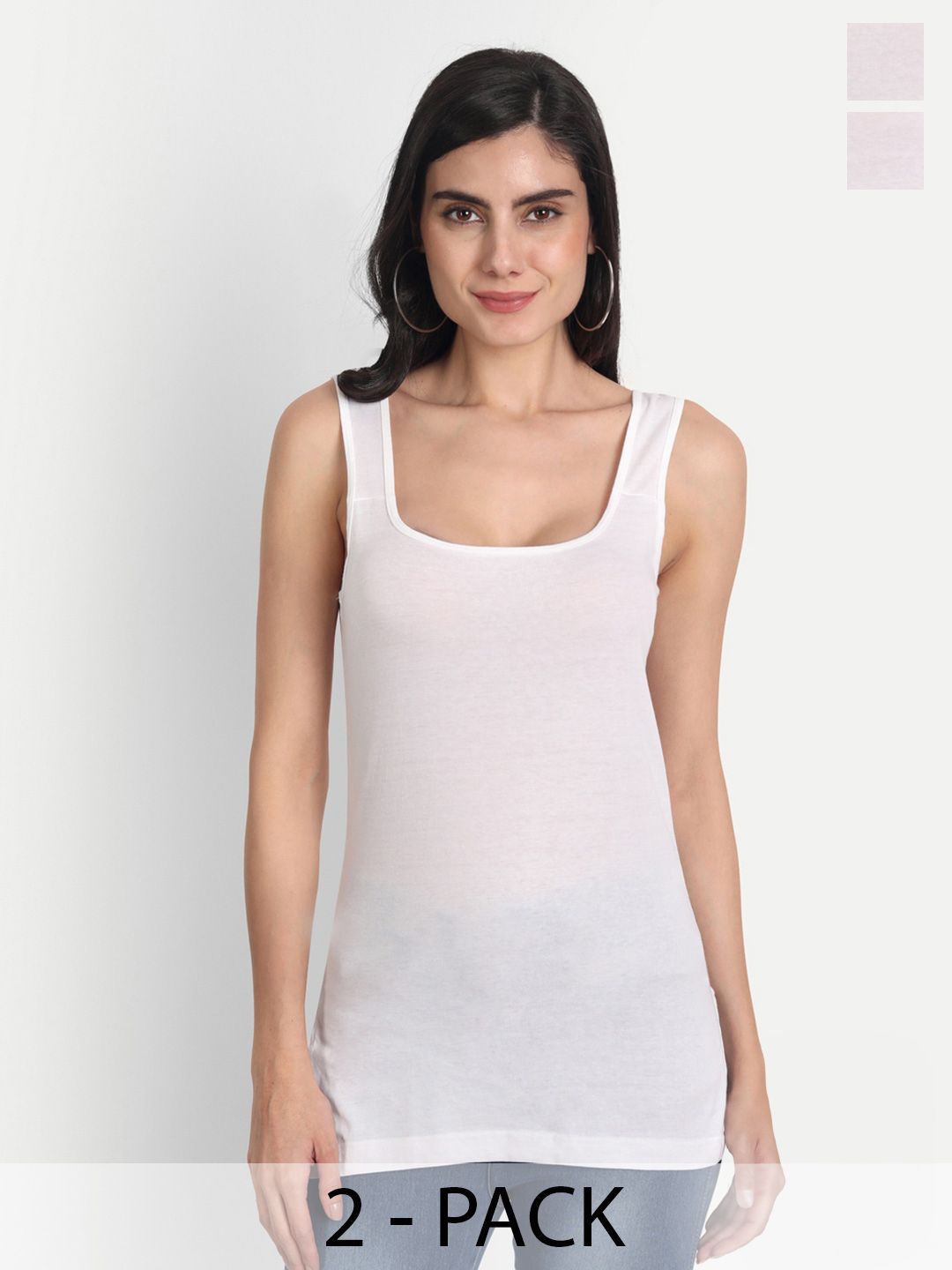 Aimly Pack Of 2 Cotton Long Camisole-picture-34