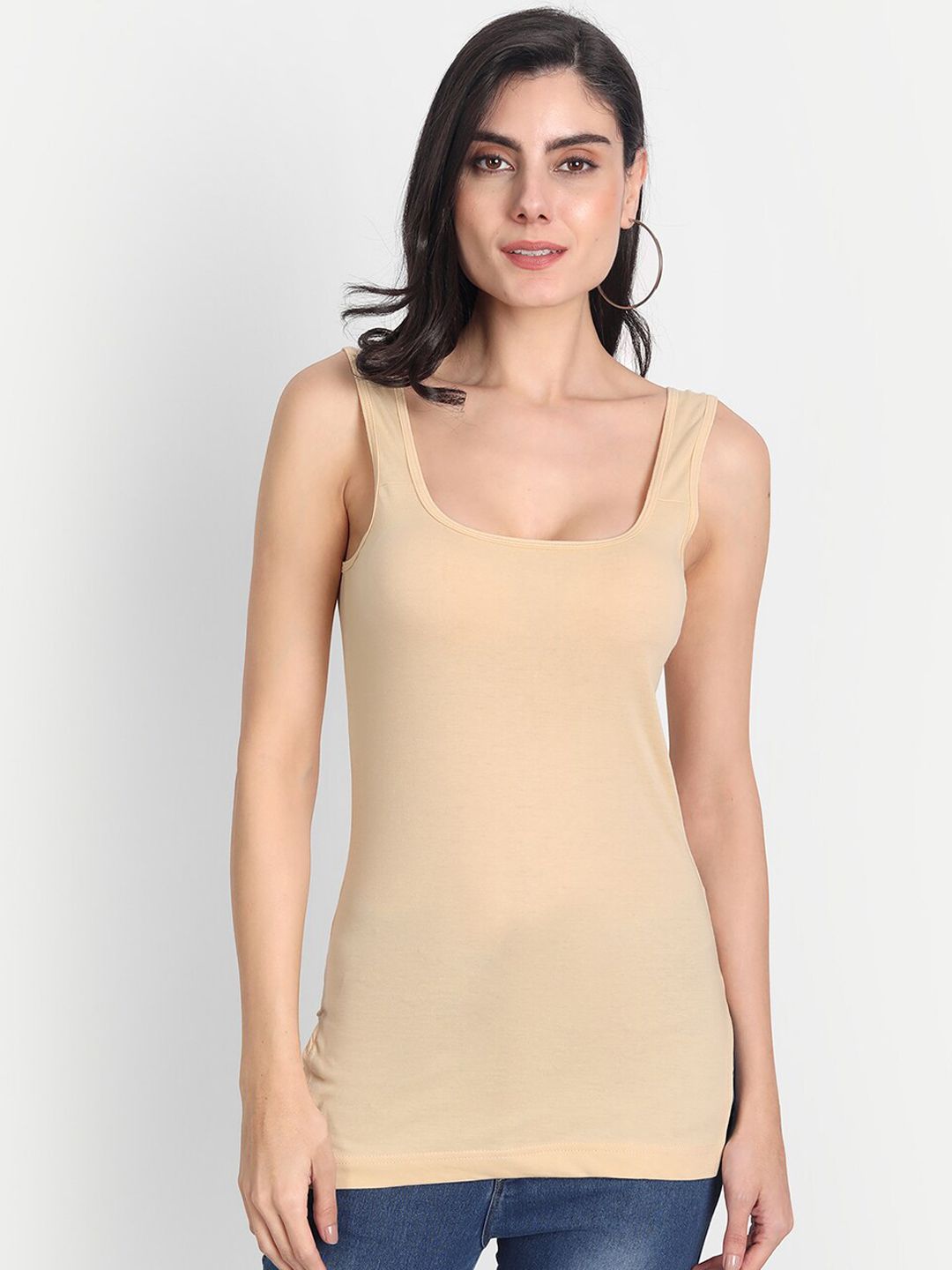 Aimly Shoulder Strap Cotton Long Camisoles-image-21