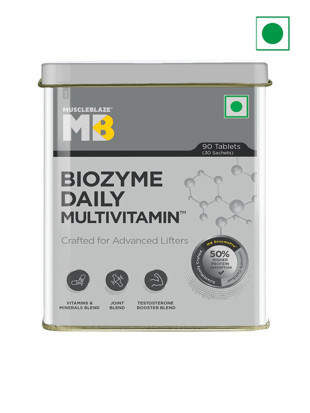 MuscleBlaze Biozyme Daily Multivitamin Tablets - 90 Tablets