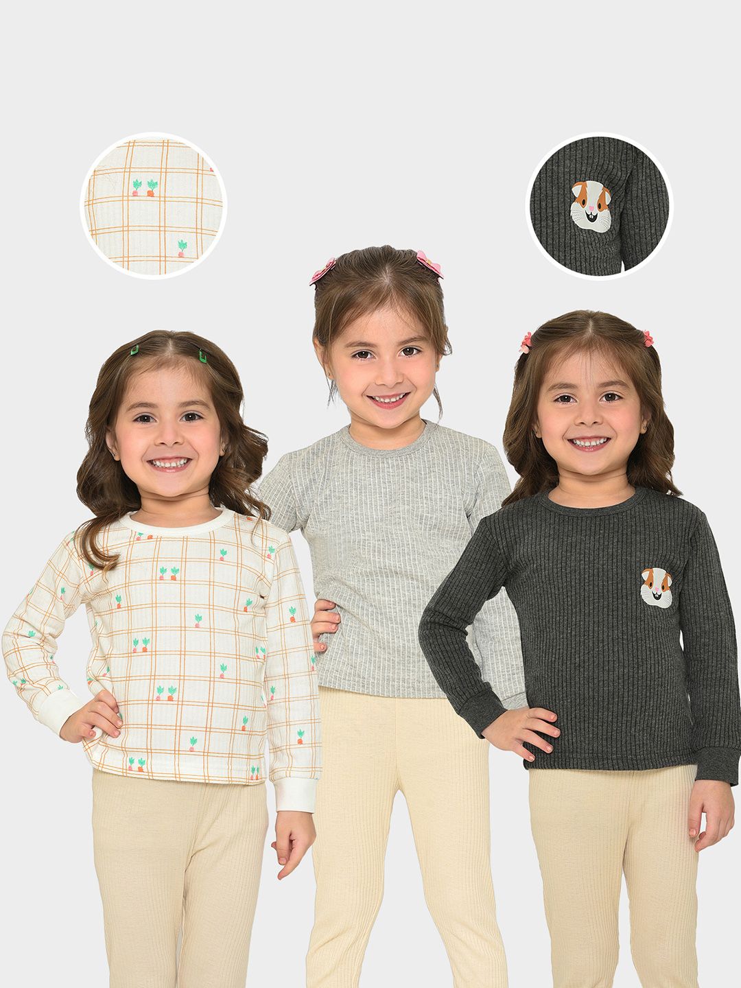 MiArcus Kids Cotton Round Neck Thermal Top Pack Of 3-image-44