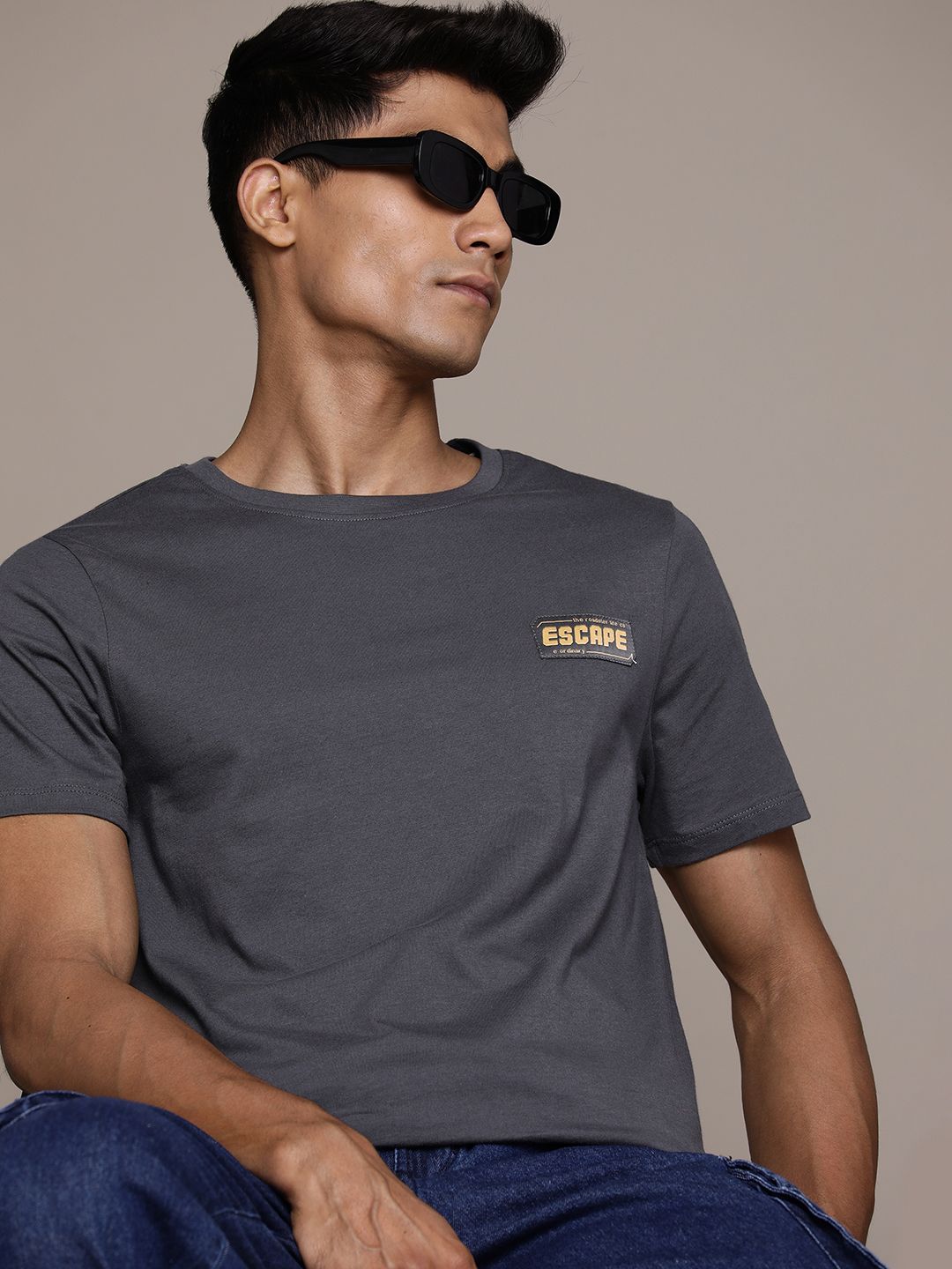 The Roadster Lifestyle Co. Men Pure Cotton T-shirt