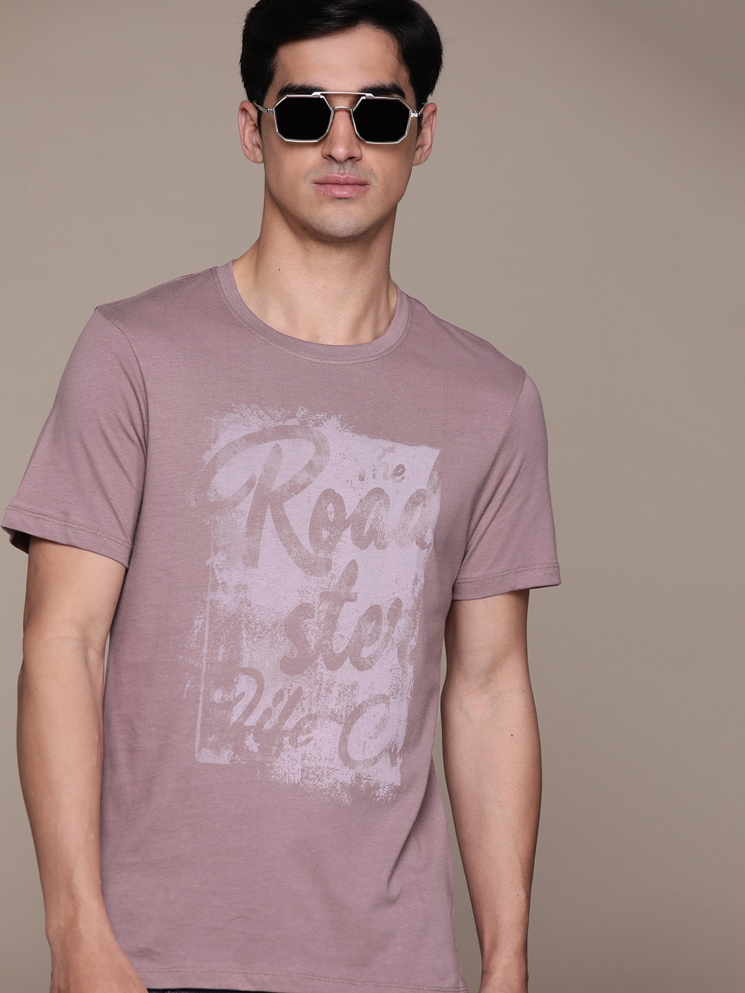 The Roadster Lifestyle Co. Brand Logo Print Pure Cotton T-shirt