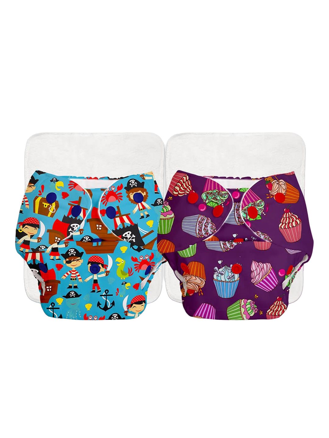 SuperBottoms Kids Pack of 2 BASIC Reusable Cloth Diapers with EasySnap & QuickDry Pad-picture-31