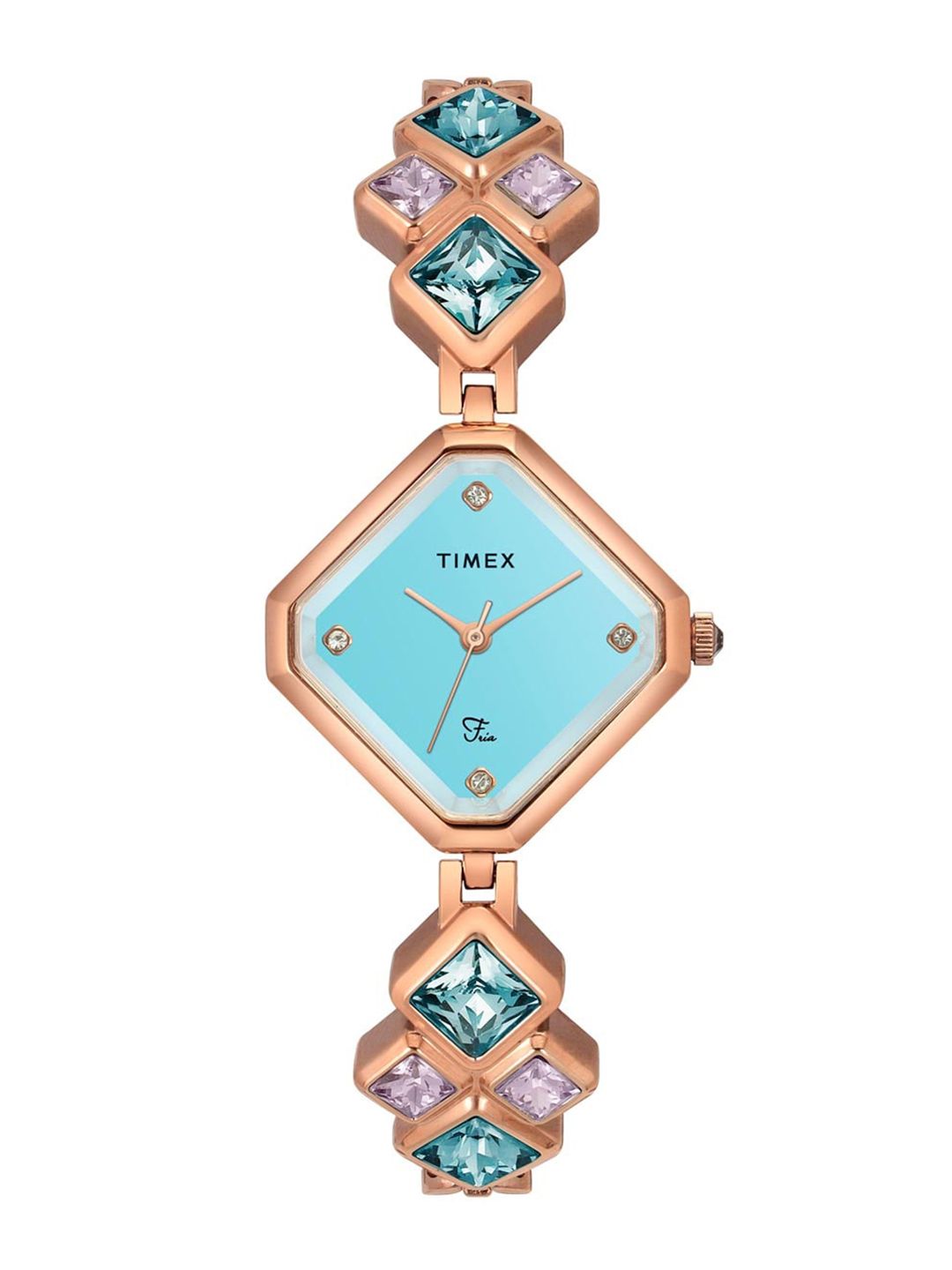 Timex Women Embellished Dial & Water Resistance Stainless Steel Analogue Watch TWEL17202