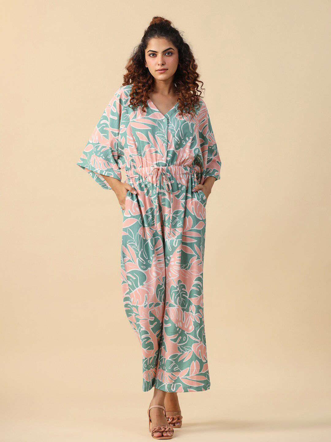 SANSKRUTIHOMES Floral Printed Basic Jumpsuit-picture-19