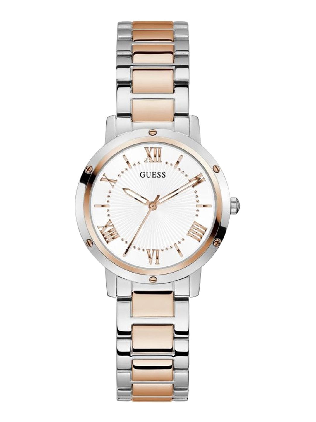 GUESS Women Printed Dial & Stainless Steel Bracelet Style Straps Analogue Watch GW0404L3-image-18