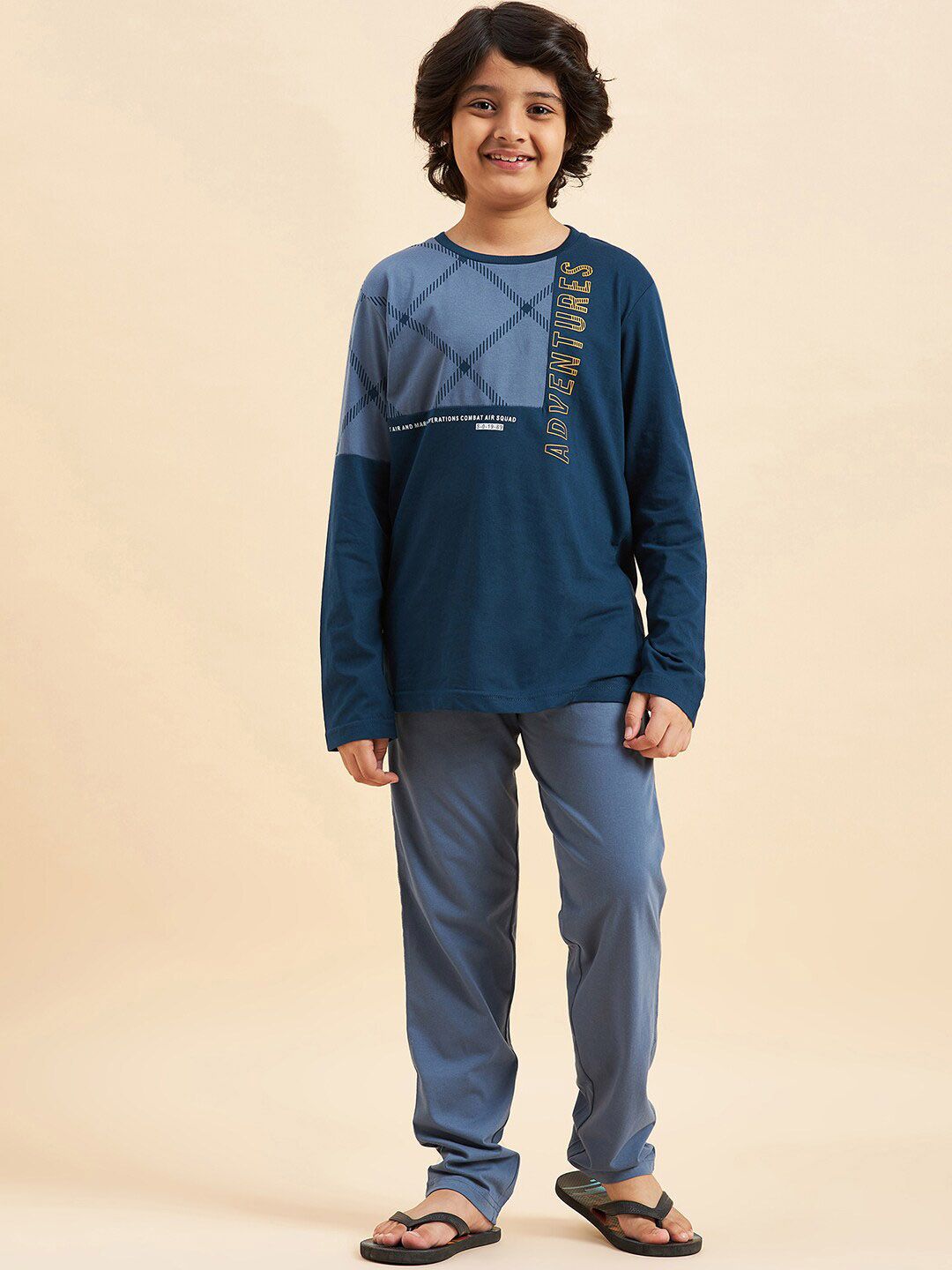 Sweet Dreams Boys Typography Printed Night suit-picture-38